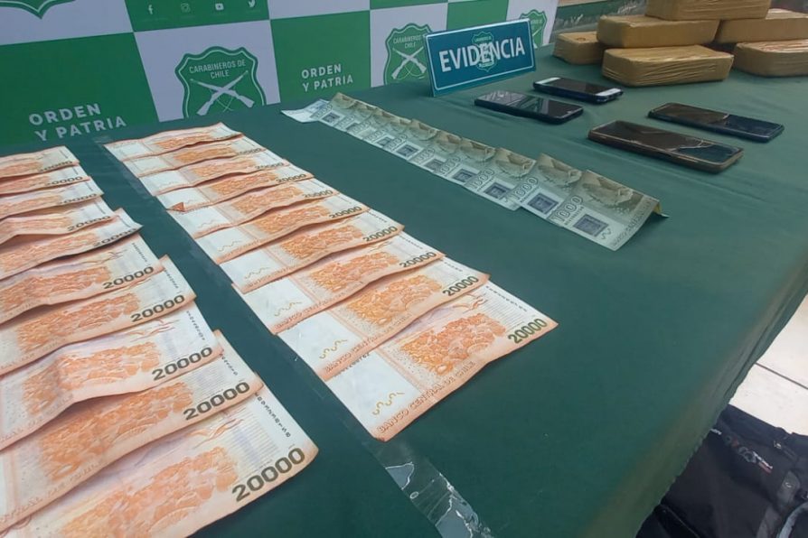 Carabineros evita el tráfico de 270 mil dosis de pasta base de cocaína