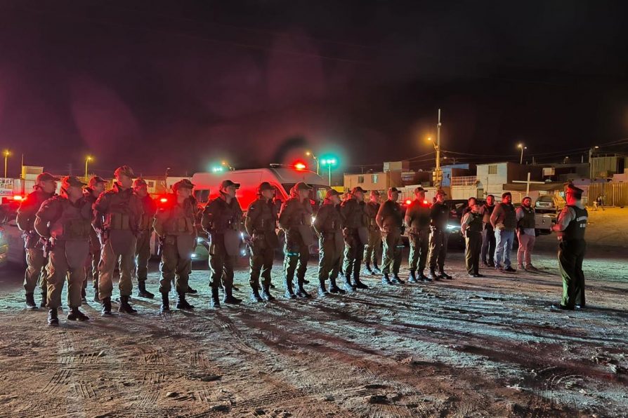 Cinco detenidos dejó ronda preventiva focalizada de Carabineros en campamento de La Chimba